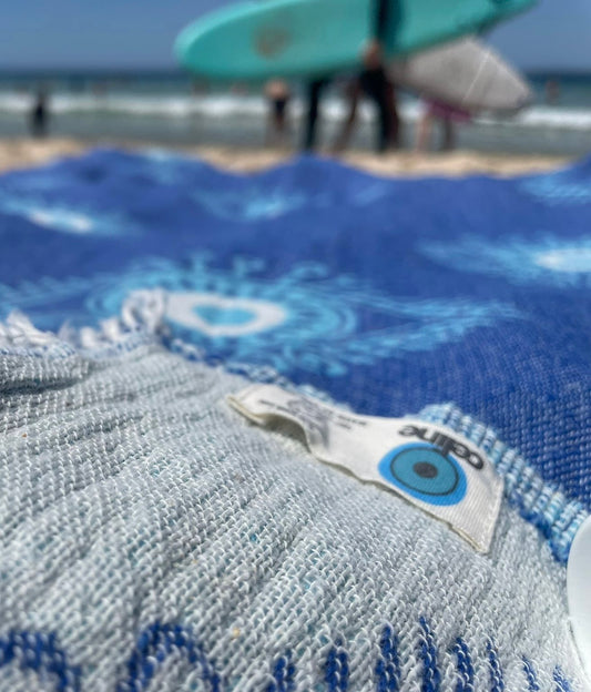 Turkish Towel/Throw - Amulet Blue