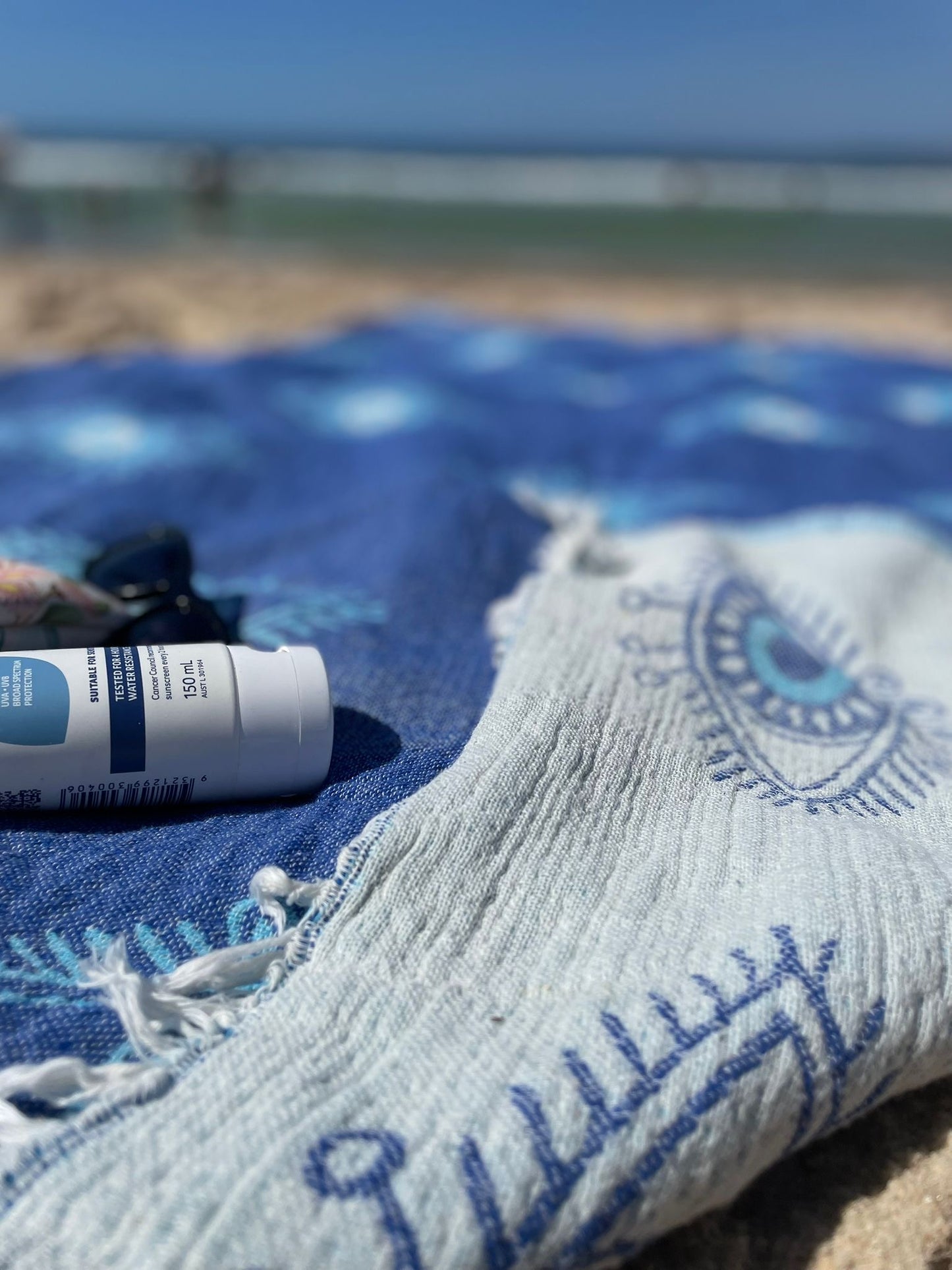 Turkish Towel/Throw - Amulet Blue