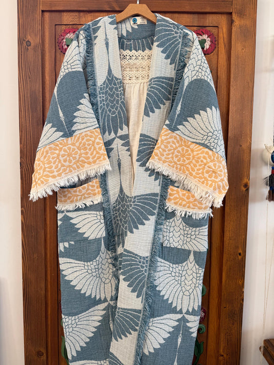 Kaftan - Crane Petroleum Green / Turquoise Blue