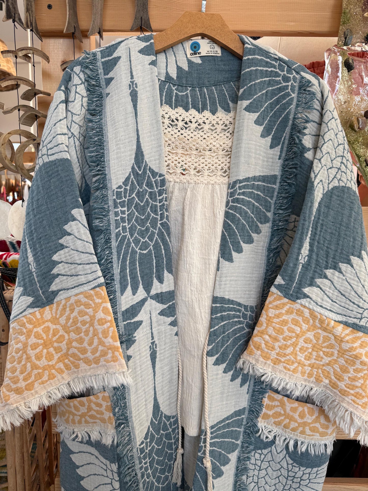 Kaftan - Crane Petroleum Green / Turquoise Blue