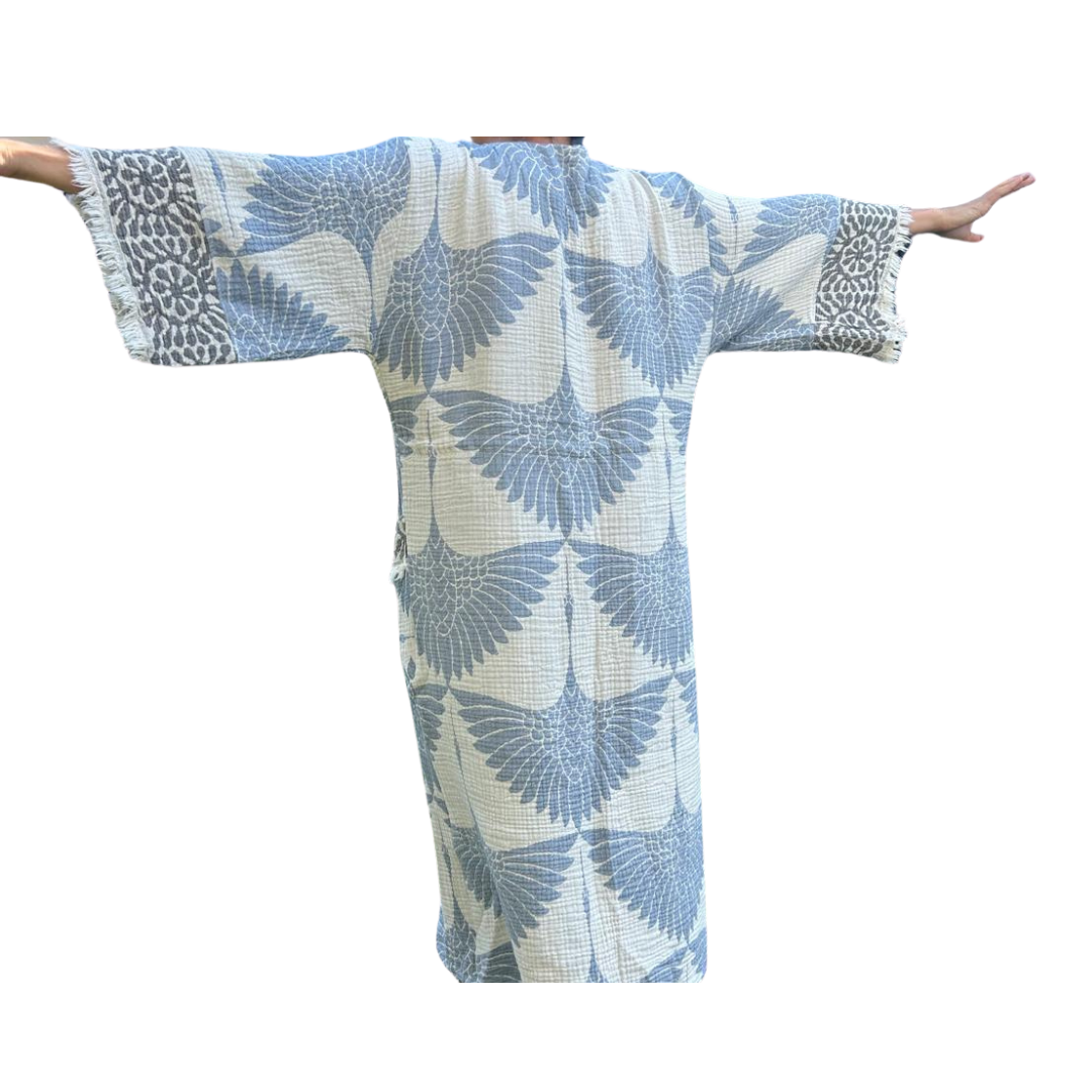 Kaftan - Crane Petroleum Green / Turquoise Blue