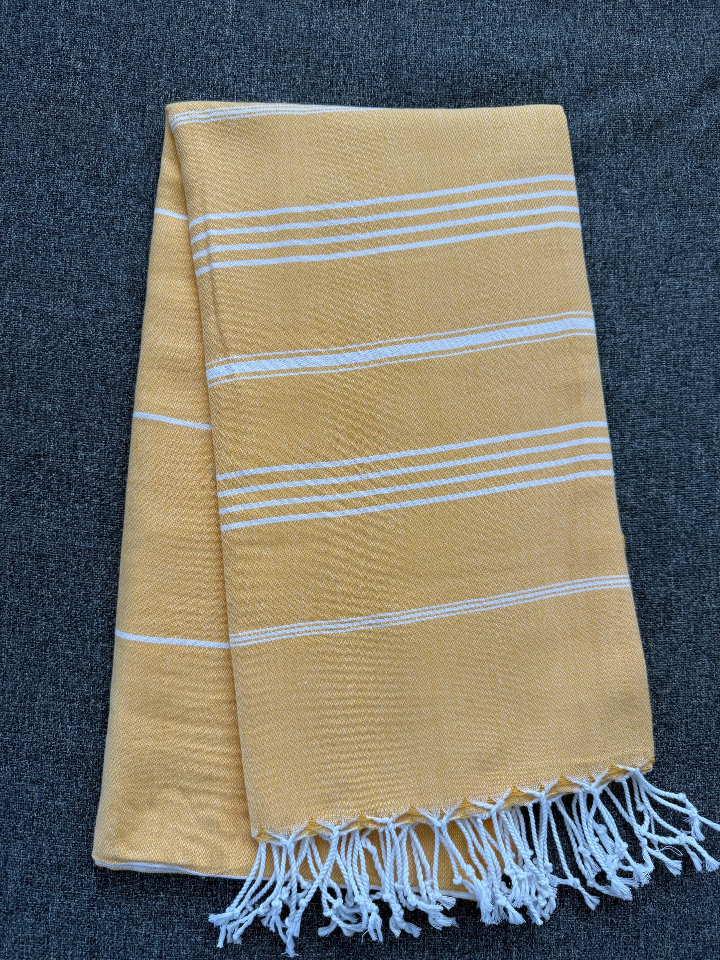Turkish Towel/Throw Yellow Peshtemal