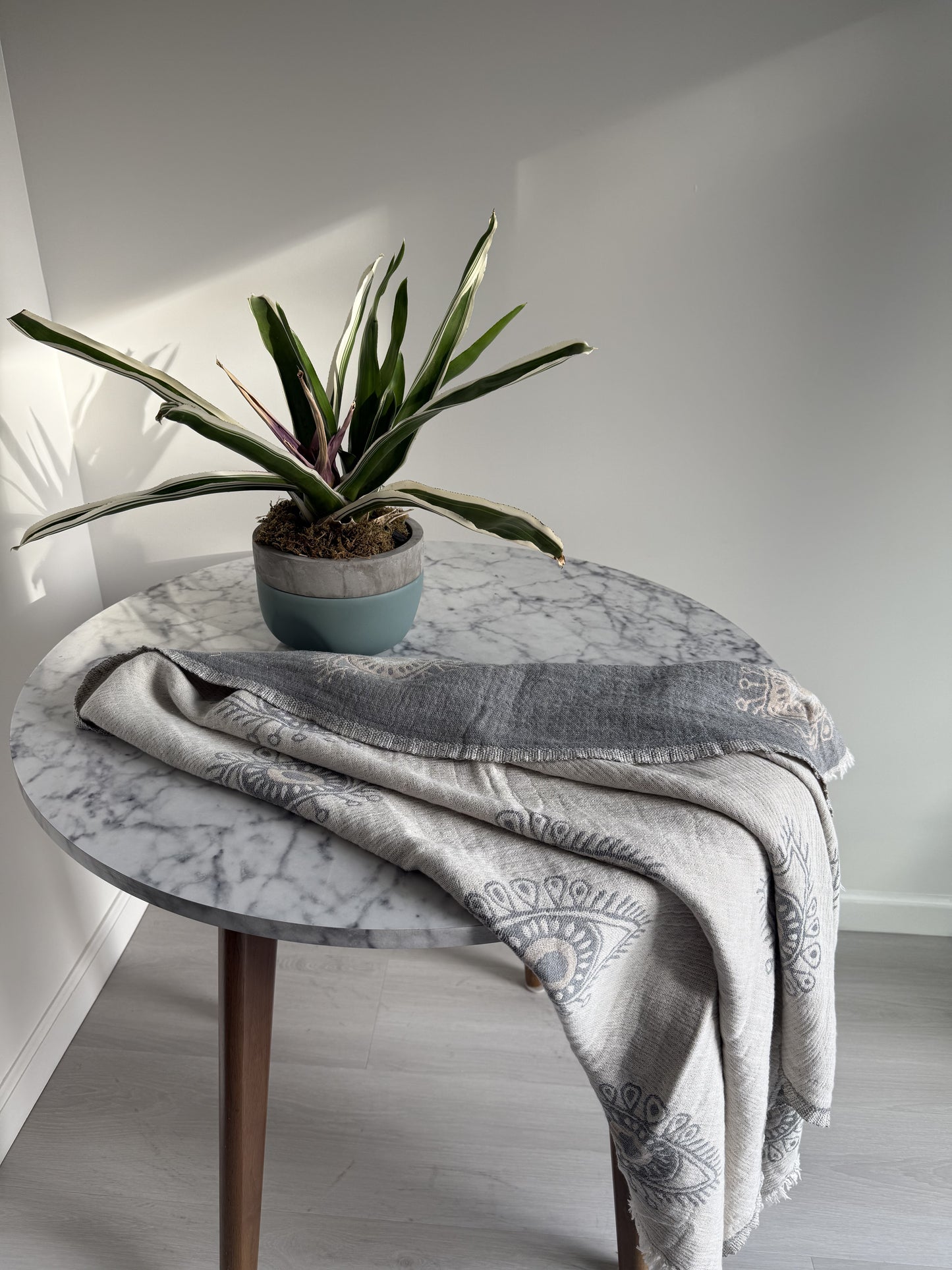 Turkish Towel/Throw - Amulet Light Gray