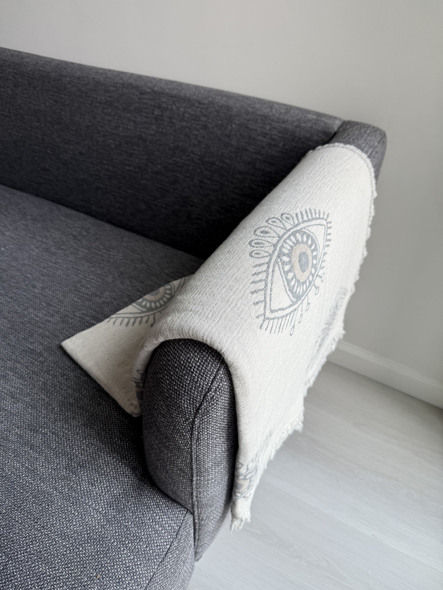 Turkish Towel/Throw - Amulet Light Gray