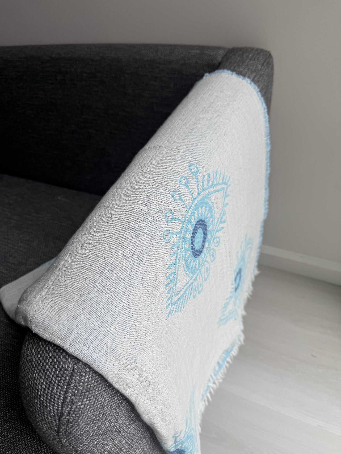 Turkish Towel/Throw - Amulet Light Blue
