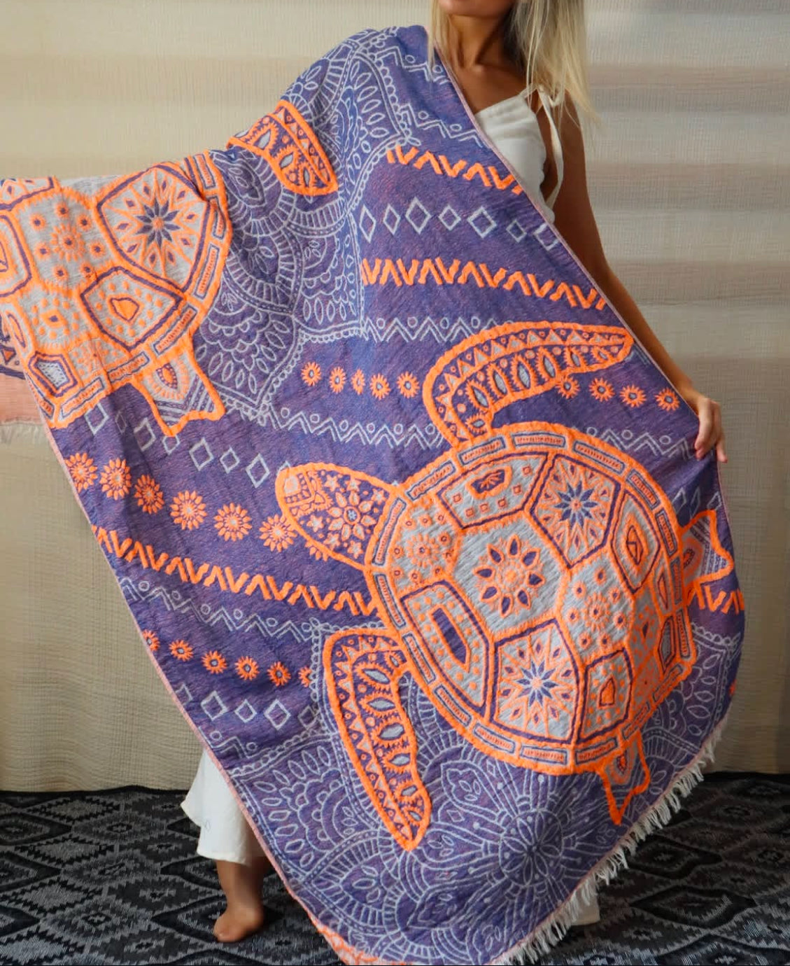 Turkish Towel/Throw - Turtle