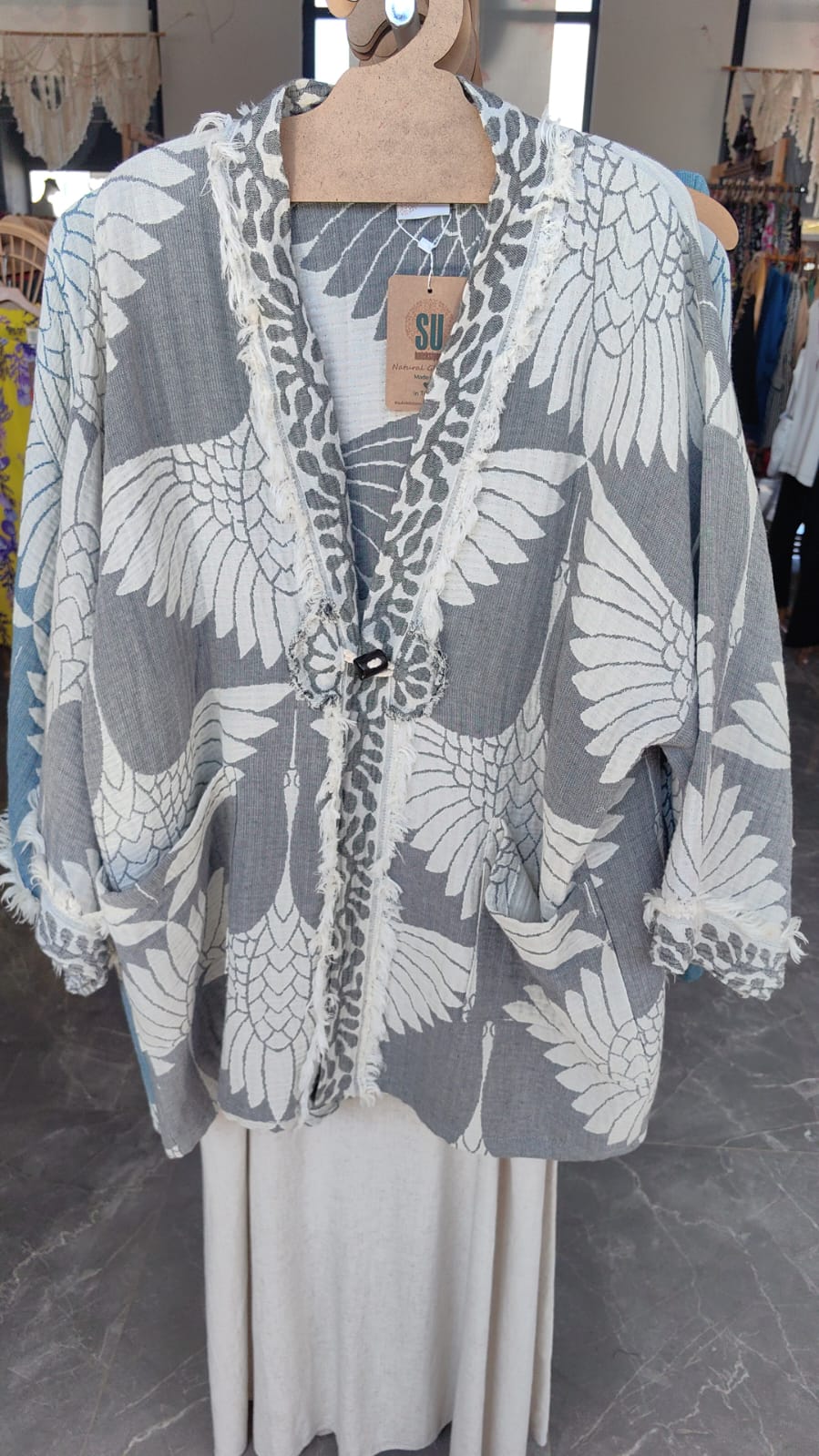 Crane Beige Jacket - 100% cotton muslin