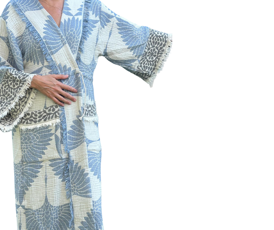 Kaftan - Crane Petroleum Green / Turquoise Blue