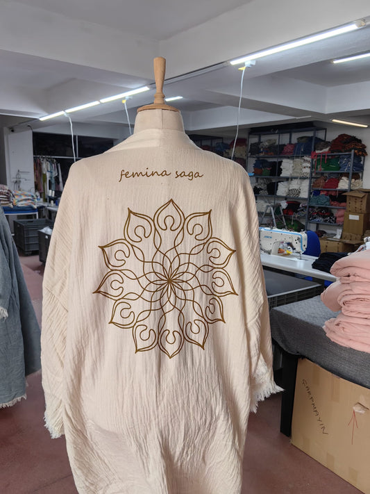 Custom print wholesale kaftan/kimono