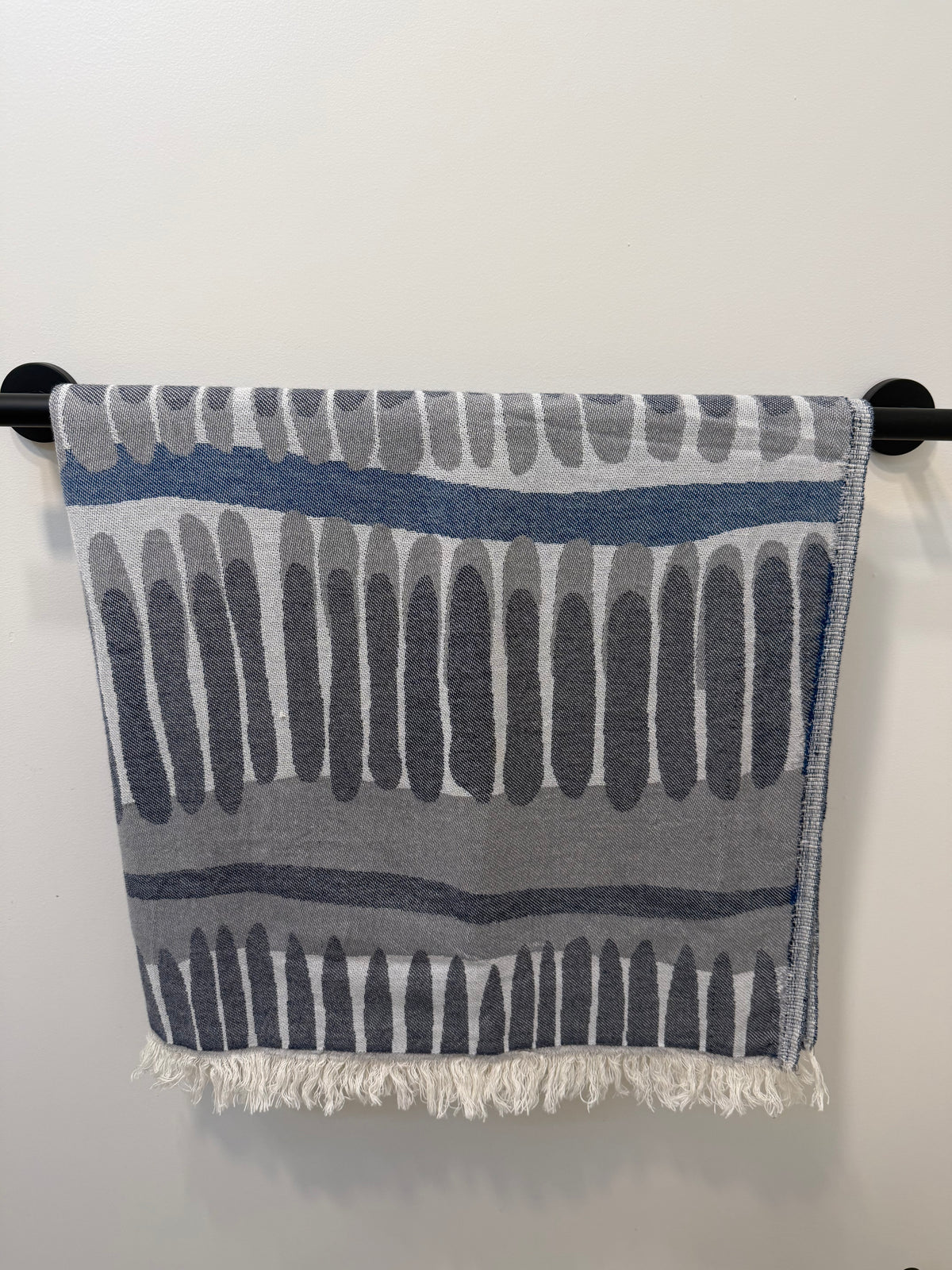 Turkish Towel - Abstract Drops - Dark & Light Blue