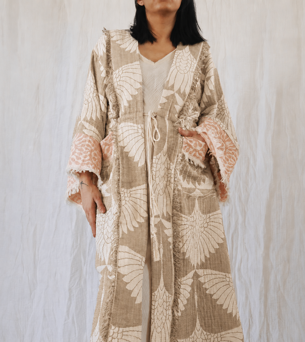Kaftan - Crane Beige - 100% cotton
