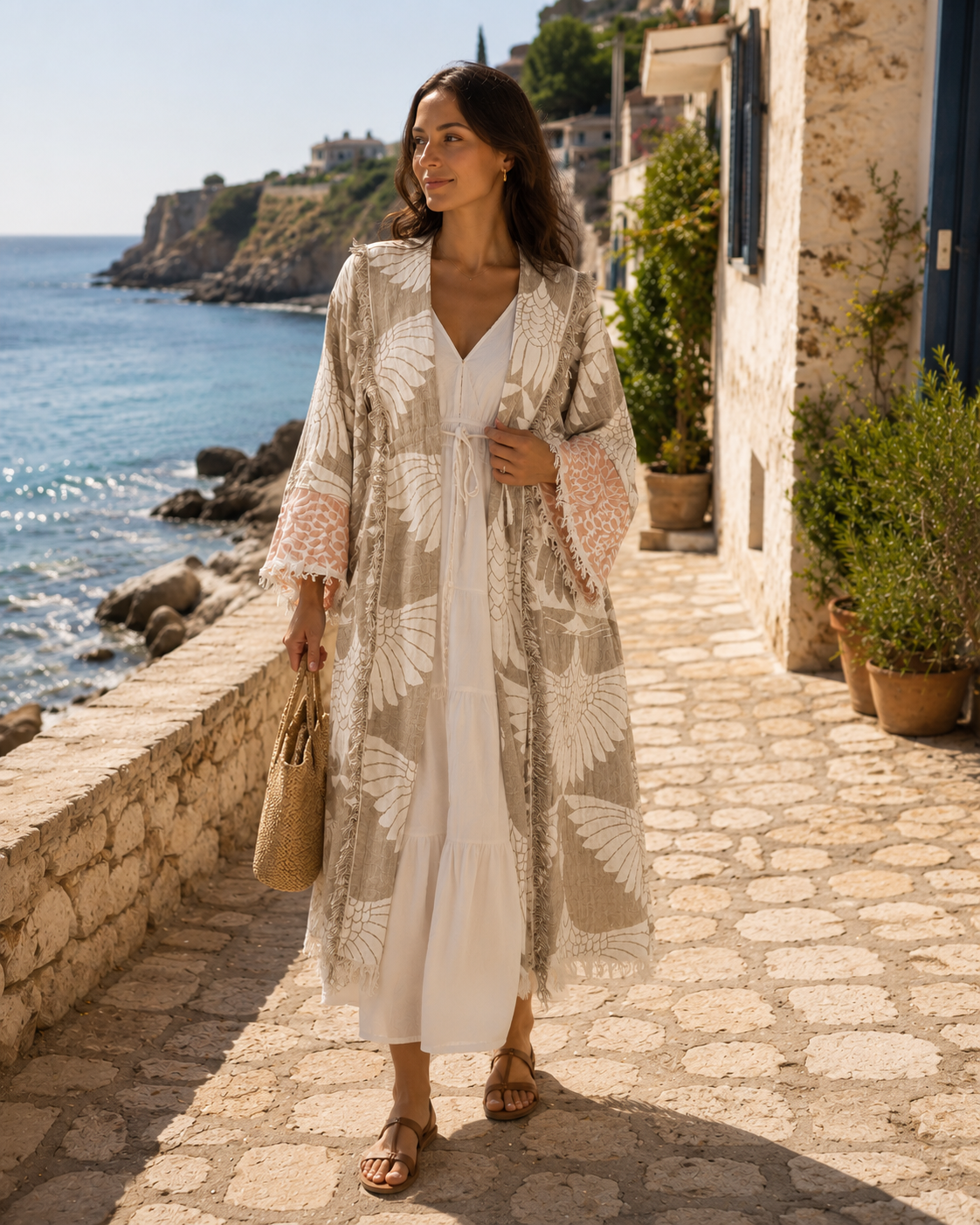 Kaftan - Crane Beige - 100% cotton