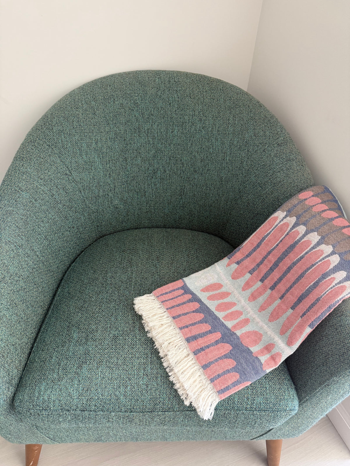 Turkish Towel - Abstract Drops - Pink & Gray