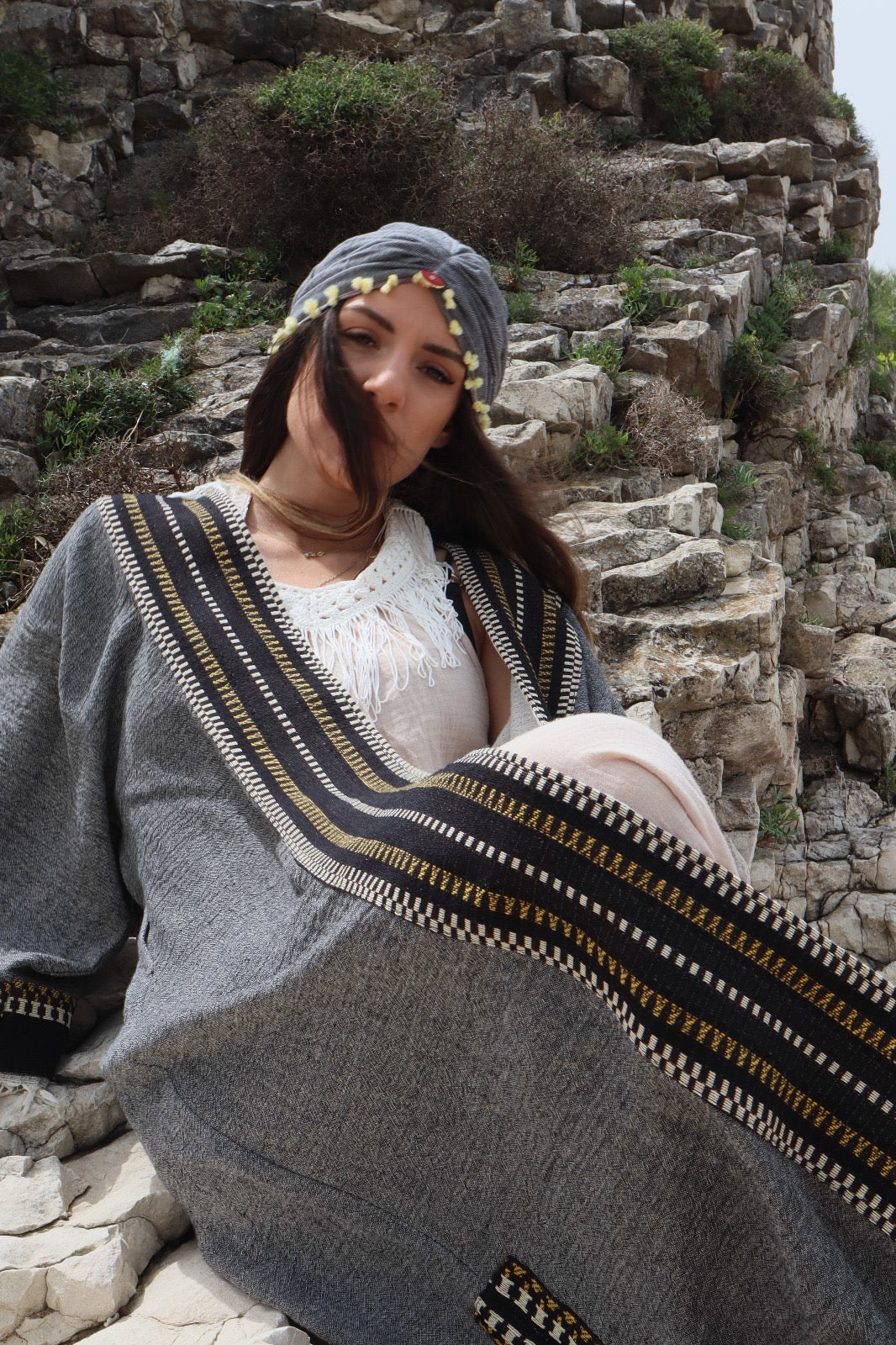 Kaftan - Dark Gray Tarsus – Celine Turkish Towels