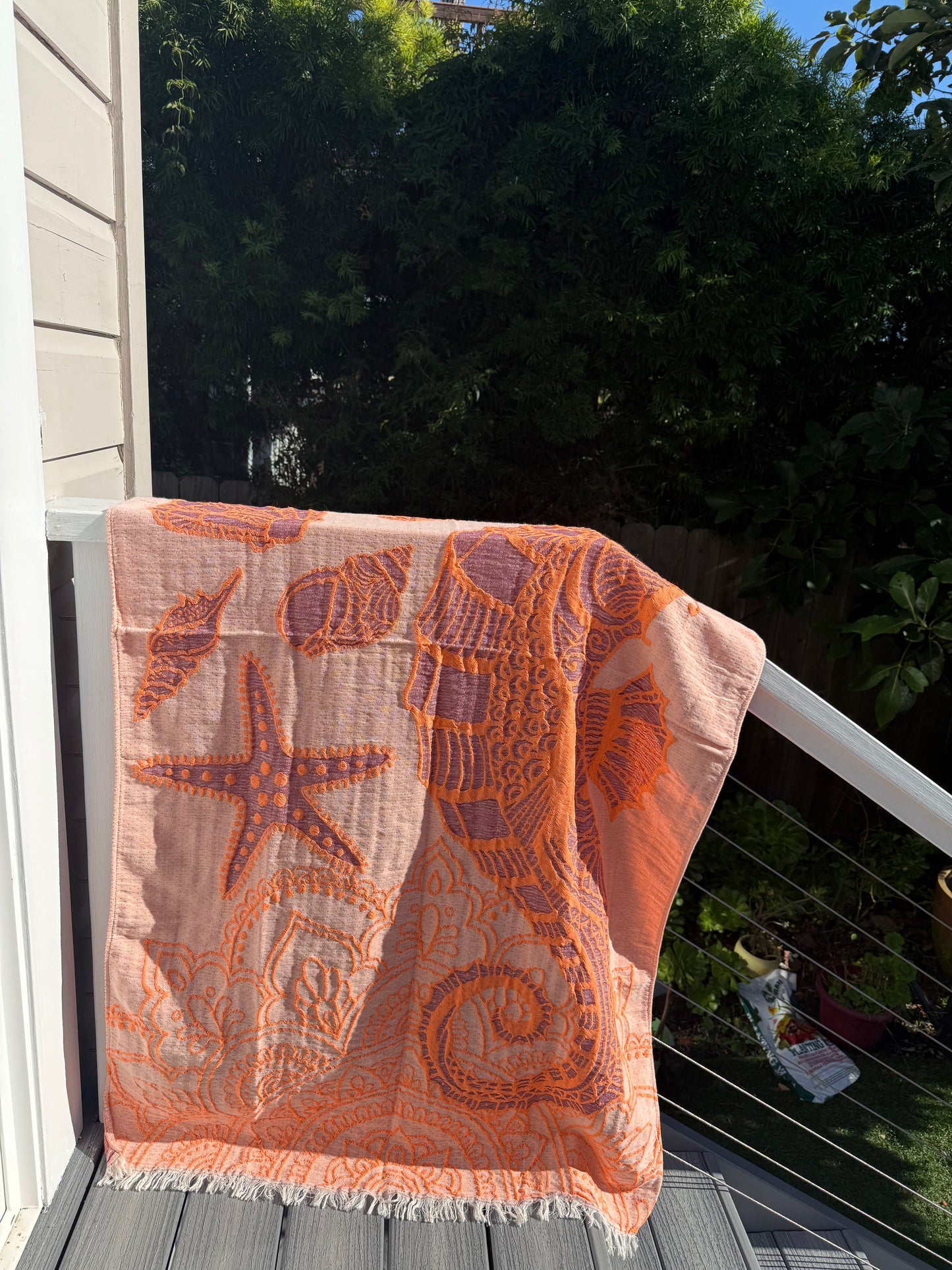 Turkish Towel/Throw - Seahorse