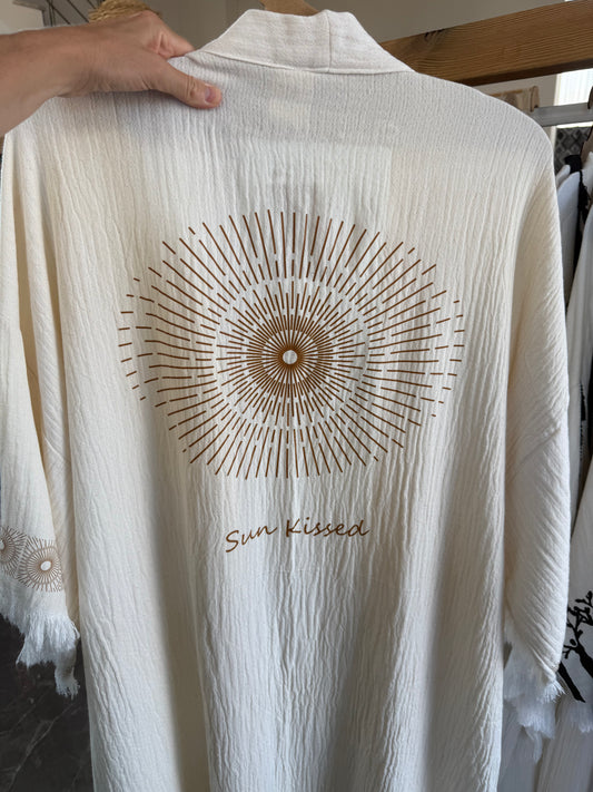 Custom print wholesale kaftan/kimono