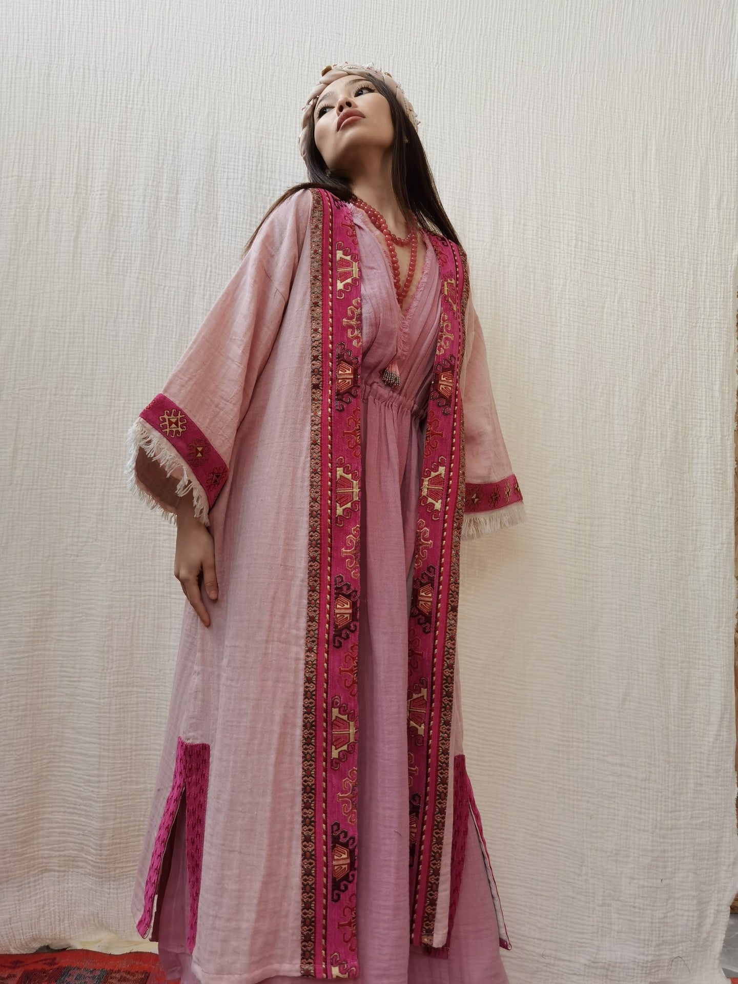 Custom print wholesale kaftan/kimono